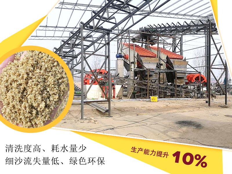 洗沙機(jī)設(shè)備節(jié)能環(huán)保，生產(chǎn)能力提升10%